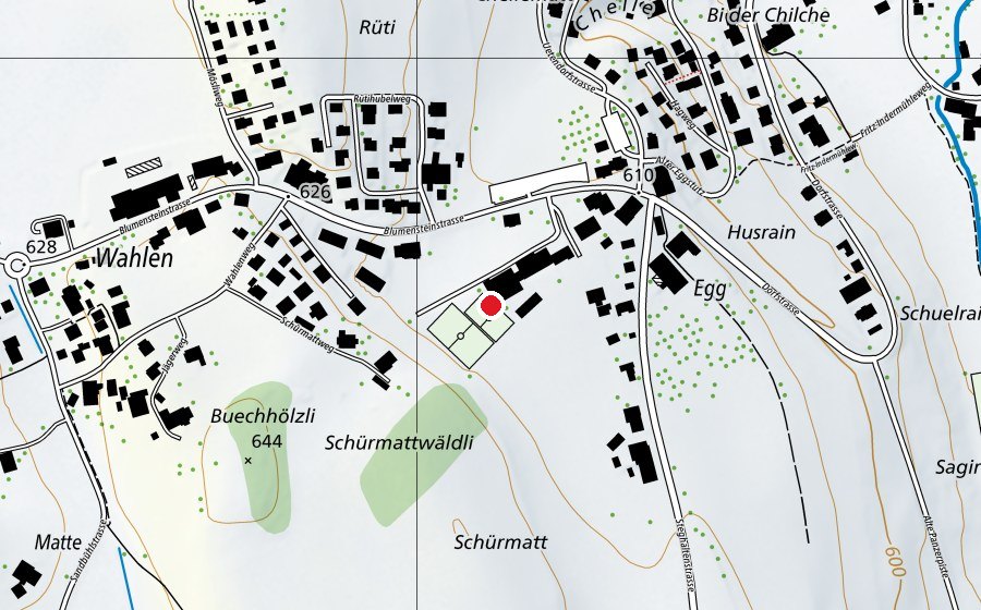 Mappa con la posizione di Oberstufenschulhaus (Scuola)