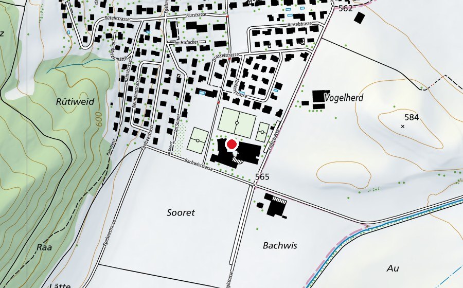 Karte mit dem Standort von Oberstufenzentrum Ägelsee (Schule)