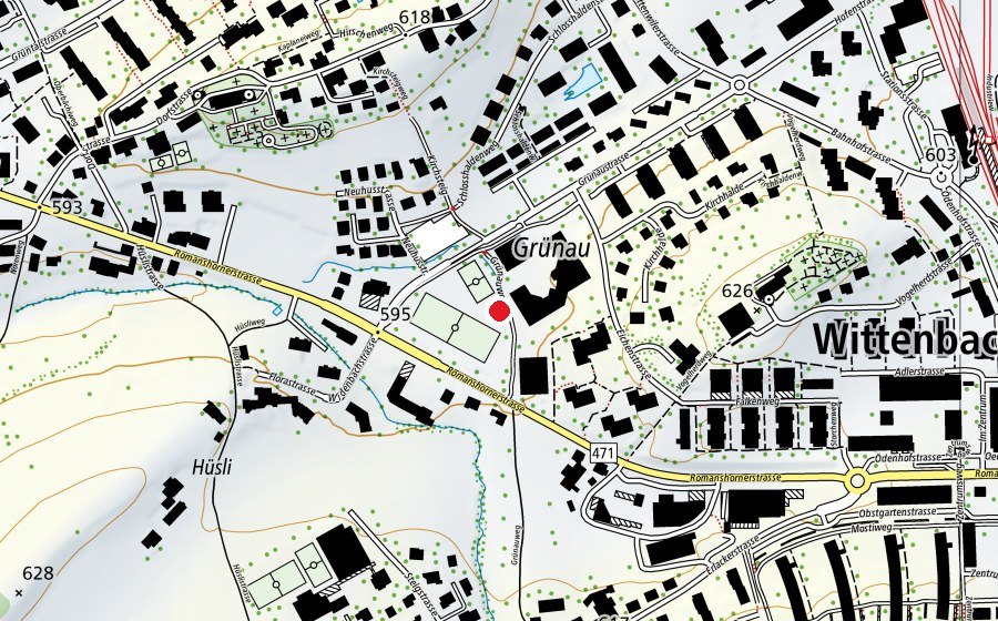 Carte indiquant l’emplacement de Oberstufenzentrum Grünau (École)
