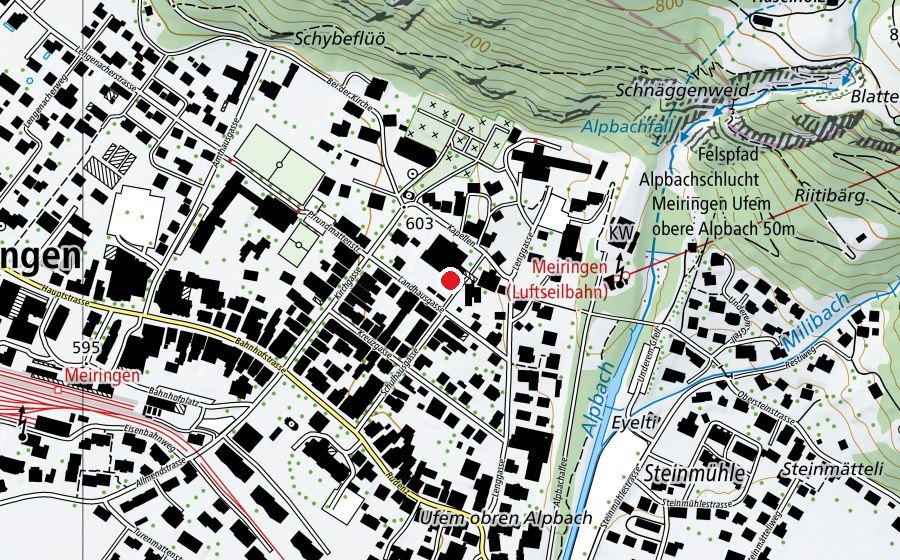 Mappa con la posizione di Oberstufenzentrum Haslital (Scuola)