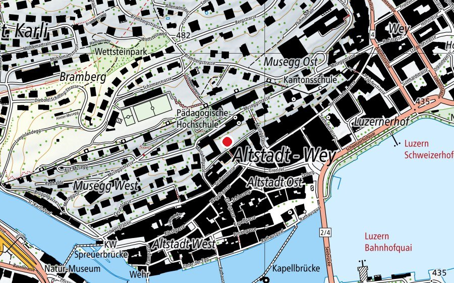 Map showing the location of Oberstufenzentrum Mariahilf (School)