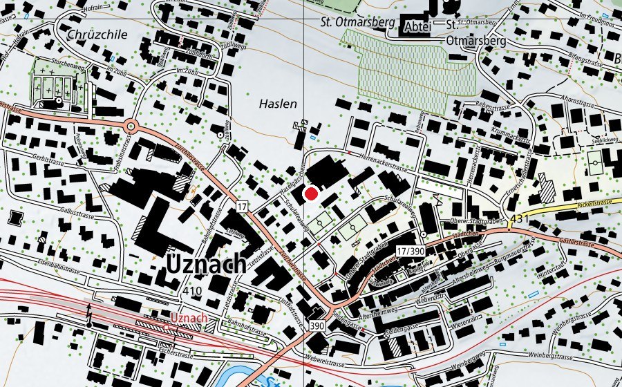 Mappa con la posizione di Oberstufenzentrum (Scuola)