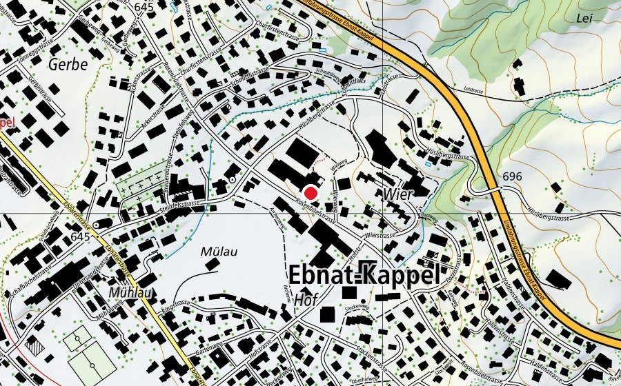 Carte indiquant l’emplacement de Oberstufenzentrum Wier (École)