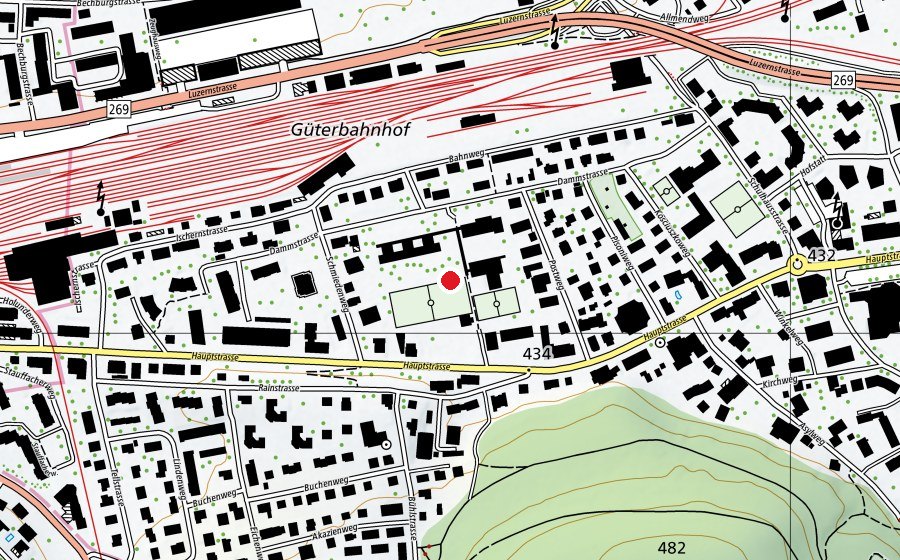 Mappa con la posizione di Oberstufenzentrum Zelgli (Scuola)