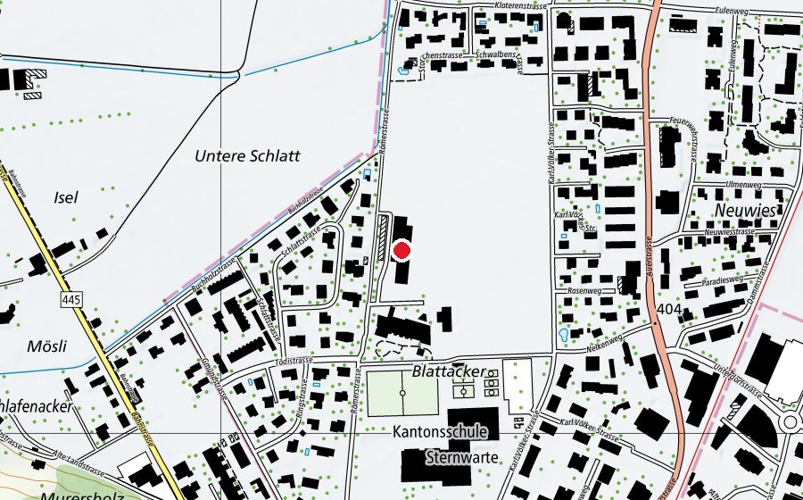 Karte mit dem Standort von OMR am Bach (Schule)