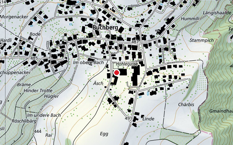 Carte indiquant l’emplacement de Orientierungsschule Rüdlingen-Buchberg (École)