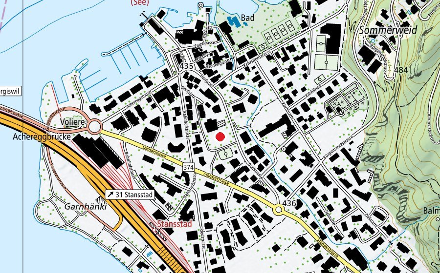 Mappa con la posizione di Orientierungsschule Stansstad (Scuola)