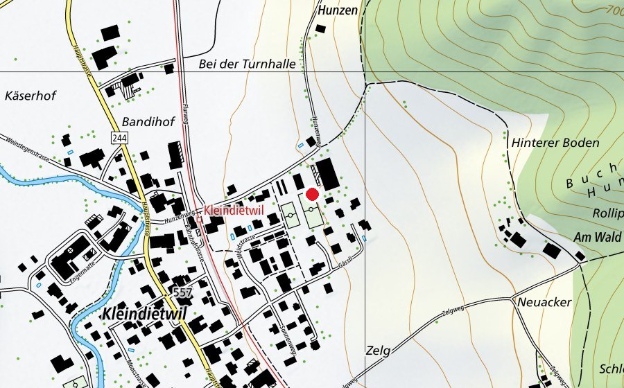 Carte indiquant l’emplacement de OSZ Kleindietwil (École)