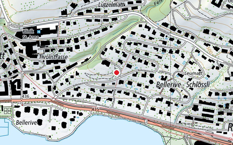 Carte indiquant l’emplacement de Pädagogische Hochschule Luzern (École)
