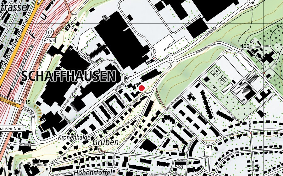 Carte indiquant l’emplacement de Pädagogische Hochschule (École)