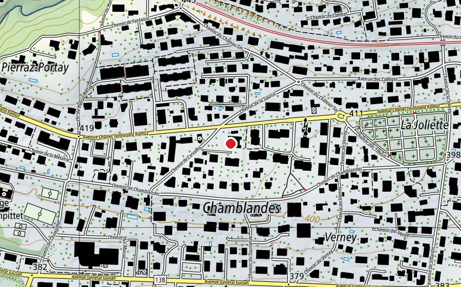 Mappa con la posizione di Pavillon de Chamblandes Est (Scuola)