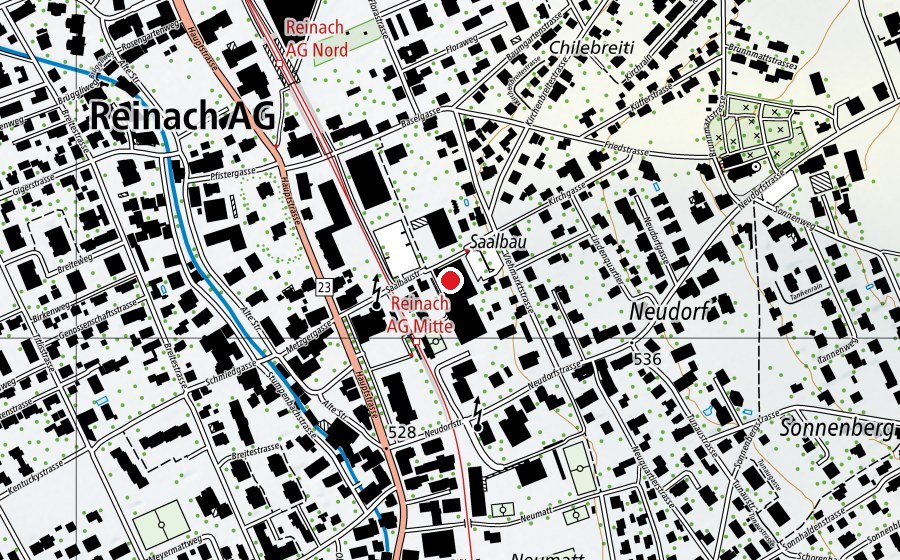 Carte indiquant l’emplacement de Pfrundmatt (École)