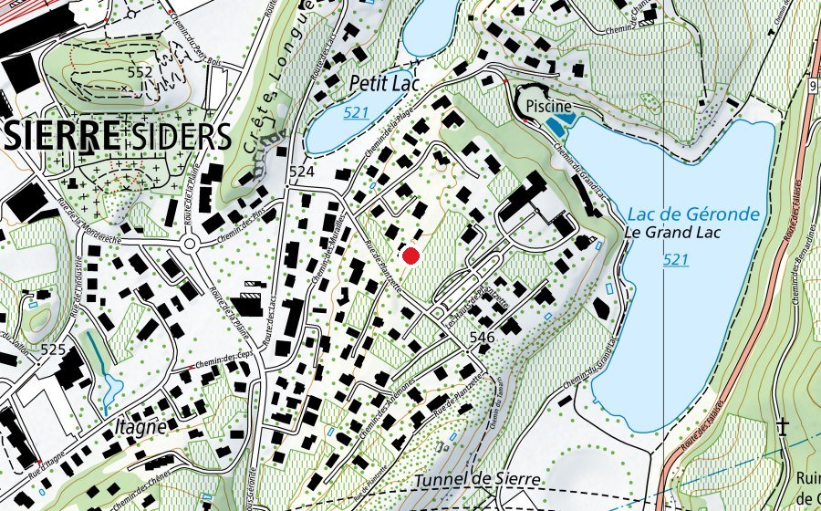 Map showing the location of Planzette (School)