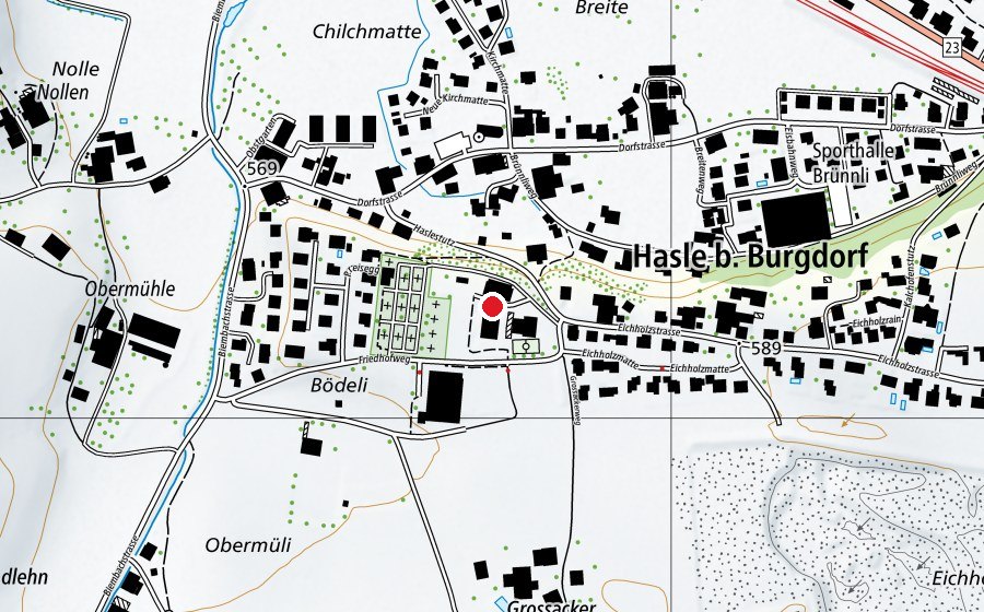 Carte indiquant l’emplacement de Preisegg (École)