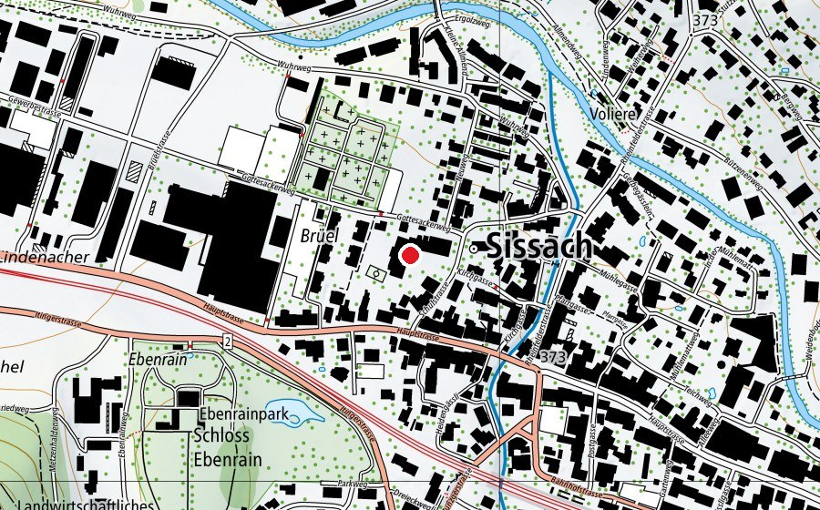 Karte mit dem Standort von Primar Sissach (Schule)