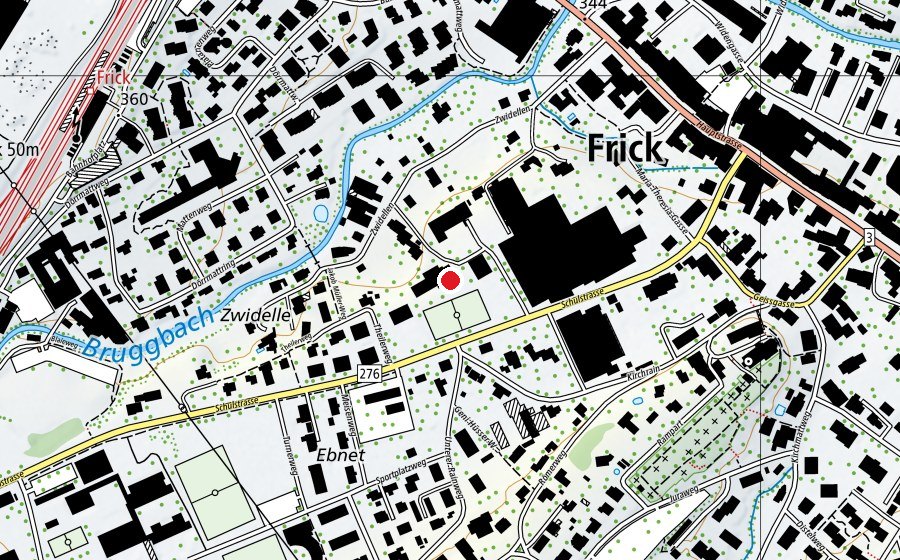 Carte indiquant l’emplacement de Primar- und Sekundarschulen Frick (École)