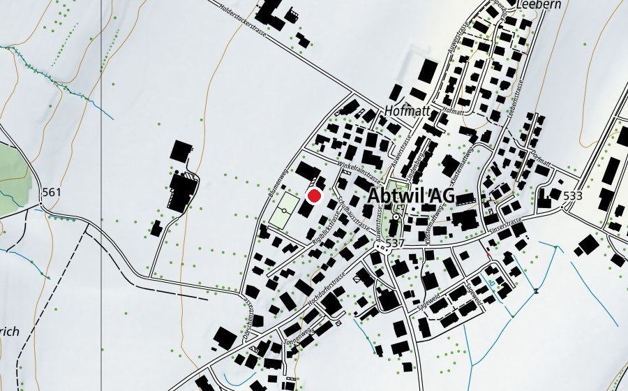Map showing the location of Primarschule Abtwil (School)
