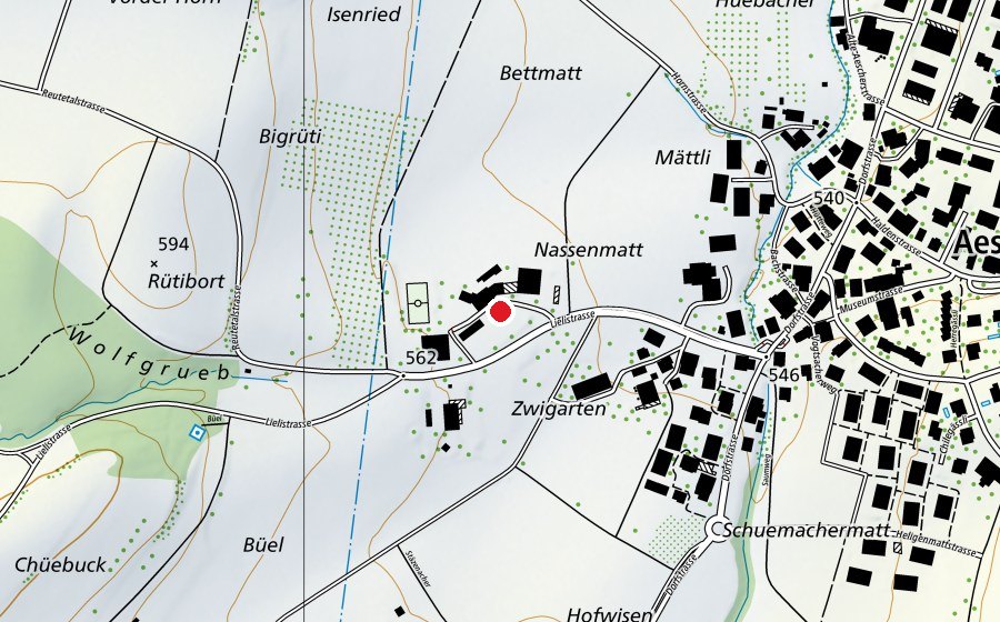Mappa con la posizione di Primarschule Aesch (Scuola)