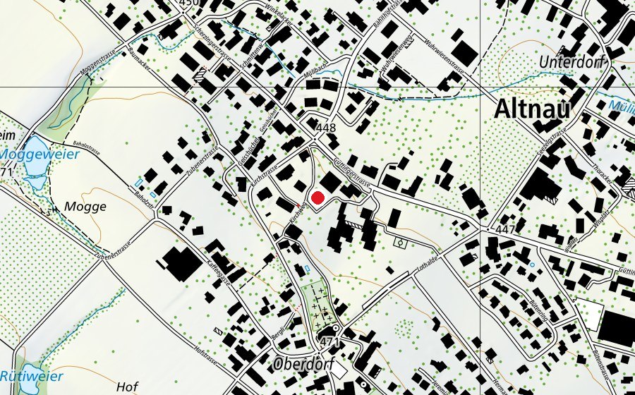 Map showing the location of Primarschule Altnau (School)