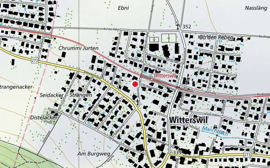 Map showing the location of Primarschule Auf der Höhe (School)