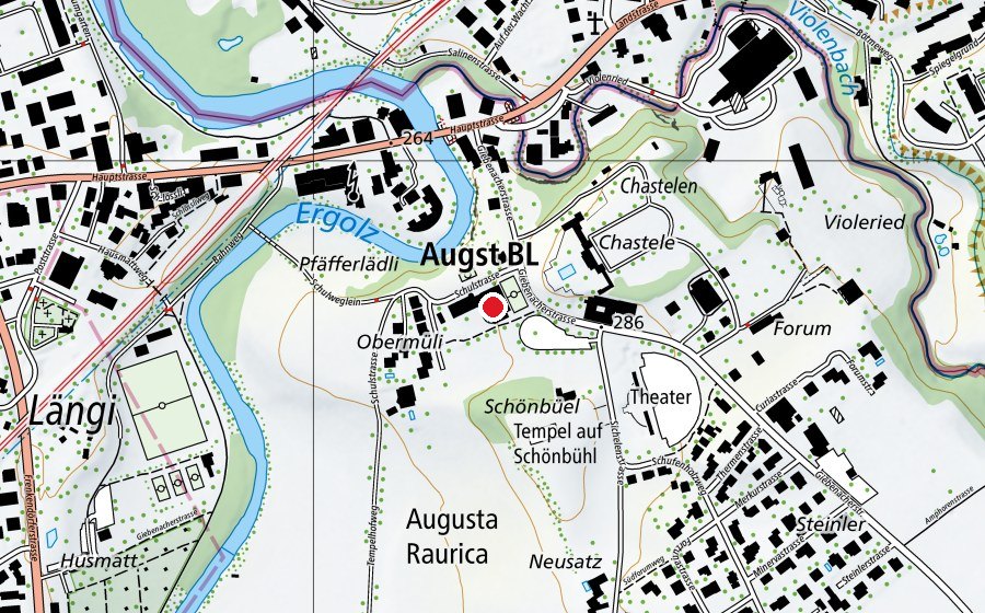 Map showing the location of Primarschule Augst (School)