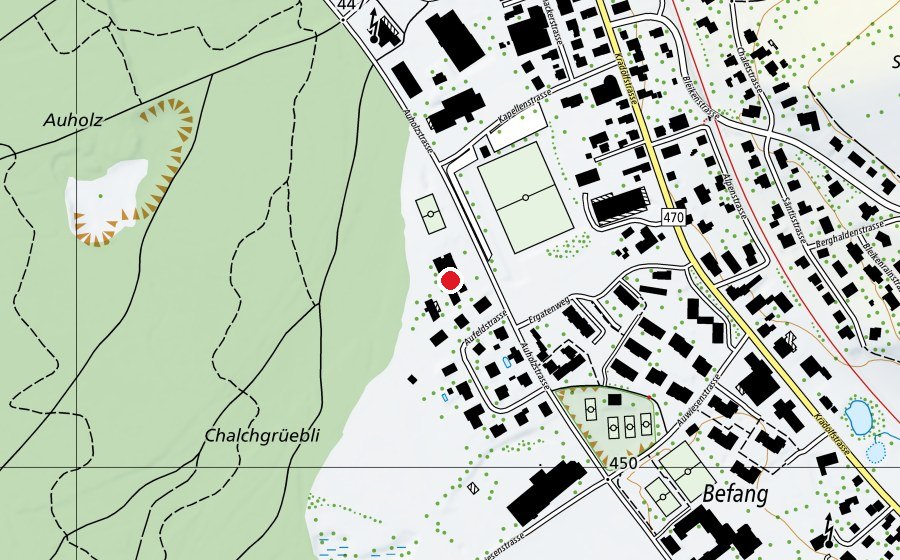 Carte indiquant l’emplacement de Primarschule Auholz (École)