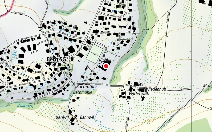 Map showing the location of Primarschule (School)
