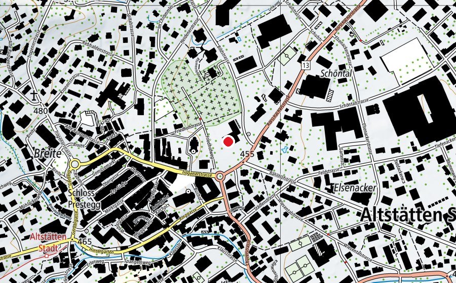 Map showing the location of Primarschule Bild (School)