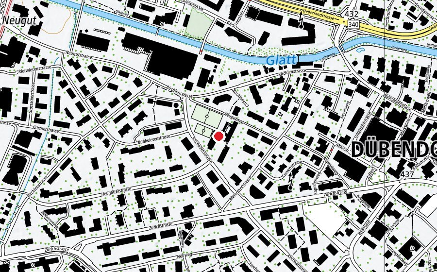 Carte indiquant l’emplacement de Primarschule Birchlen (École)