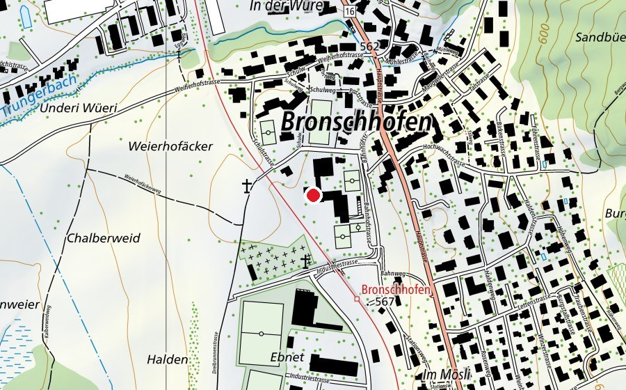 Carte indiquant l’emplacement de Primarschule Bommeten (École)