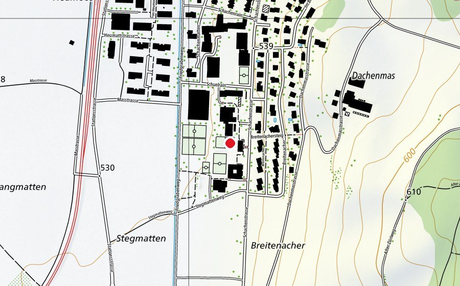 Mappa con la posizione di Primarschule Bonstetten (Scuola)