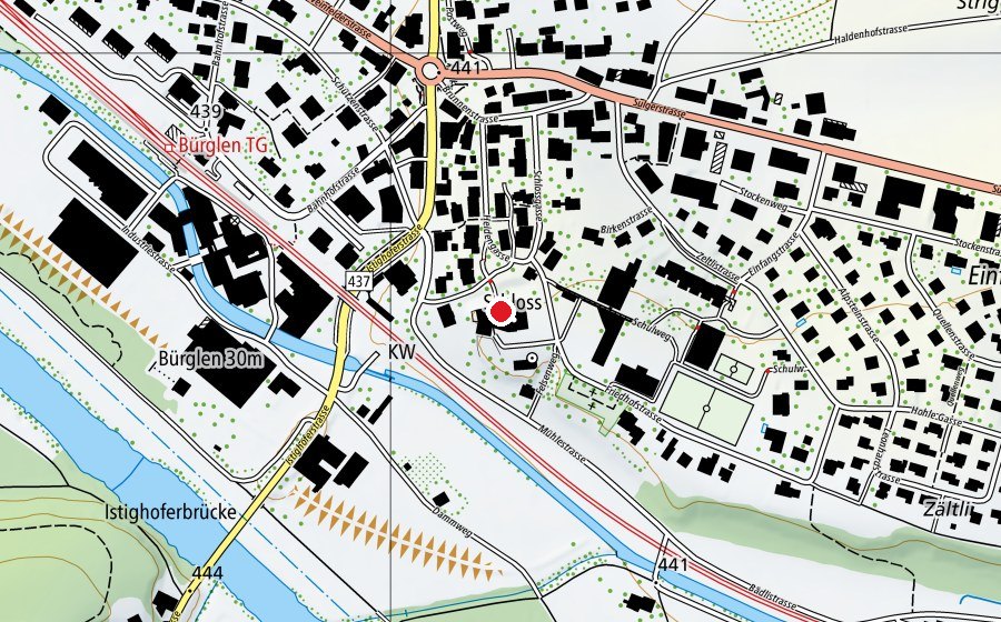 Map showing the location of Primarschule (School)