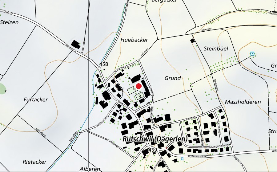 Map showing the location of Primarschule Dägerlen (School)