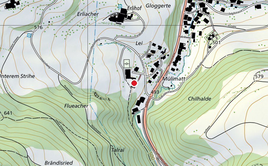 Map showing the location of Primarschule Densbüren (School)