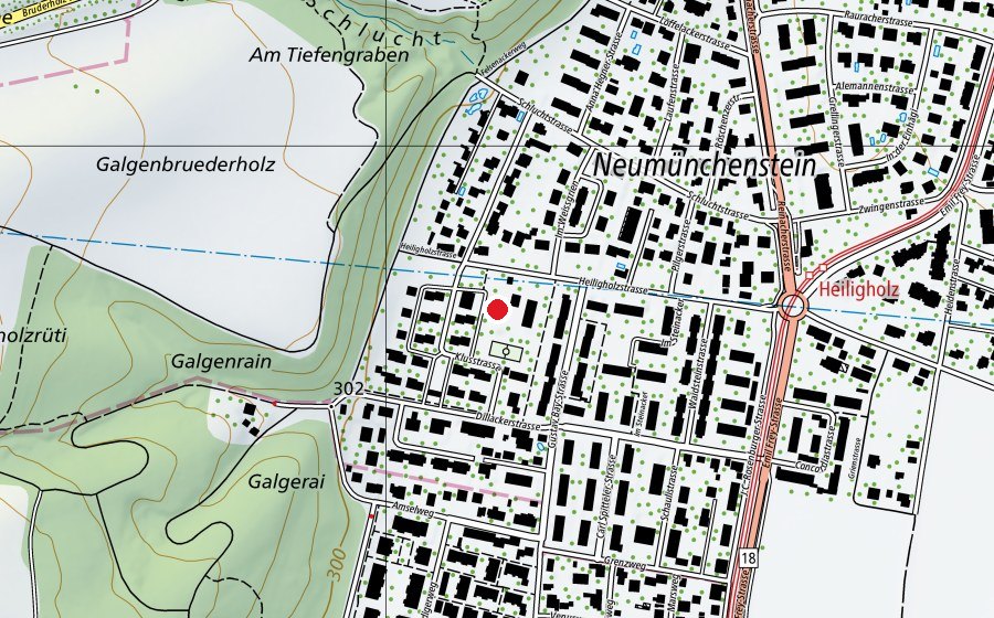 Carte indiquant l’emplacement de Primarschule Dillacker (École)