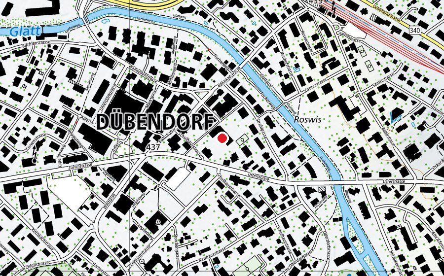 Mappa con la posizione di Primarschule Dorf (Scuola)