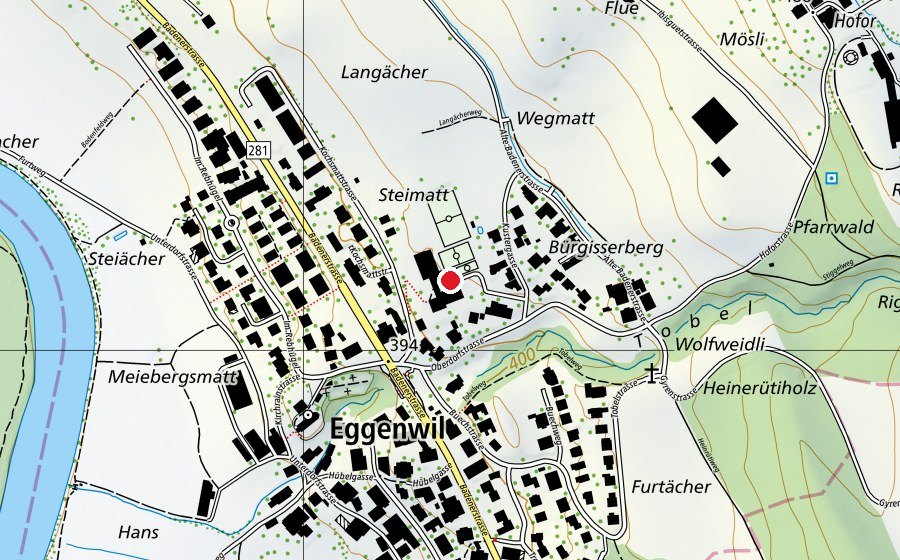Mappa con la posizione di Primarschule Eggenwil (Scuola)