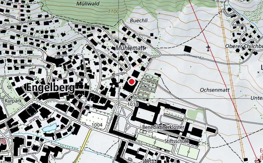 Mappa con la posizione di Primarschule Engelberg (Scuola)