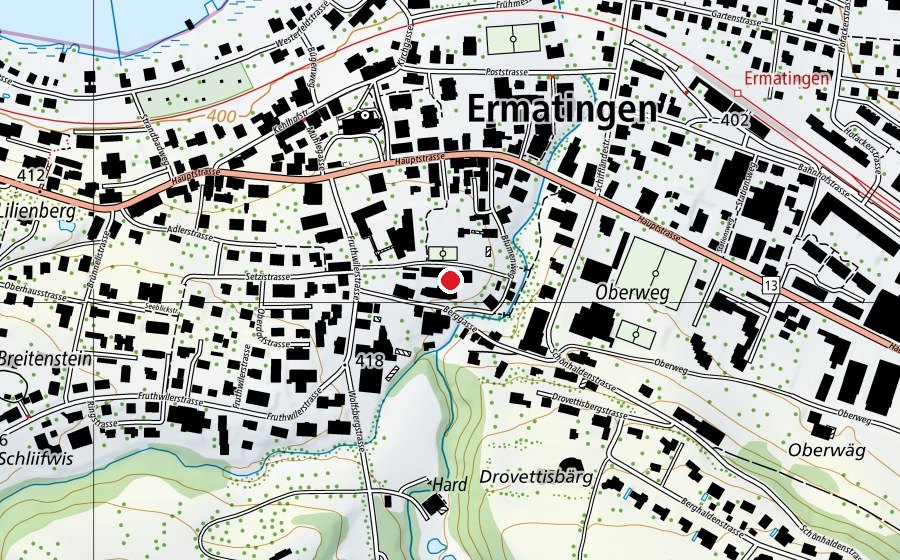 Carte indiquant l’emplacement de Primarschule Ermatingen (École)