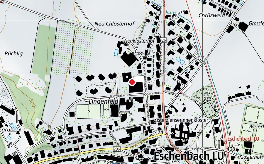 Carte indiquant l’emplacement de Primarschule Eschenbach LU (École)