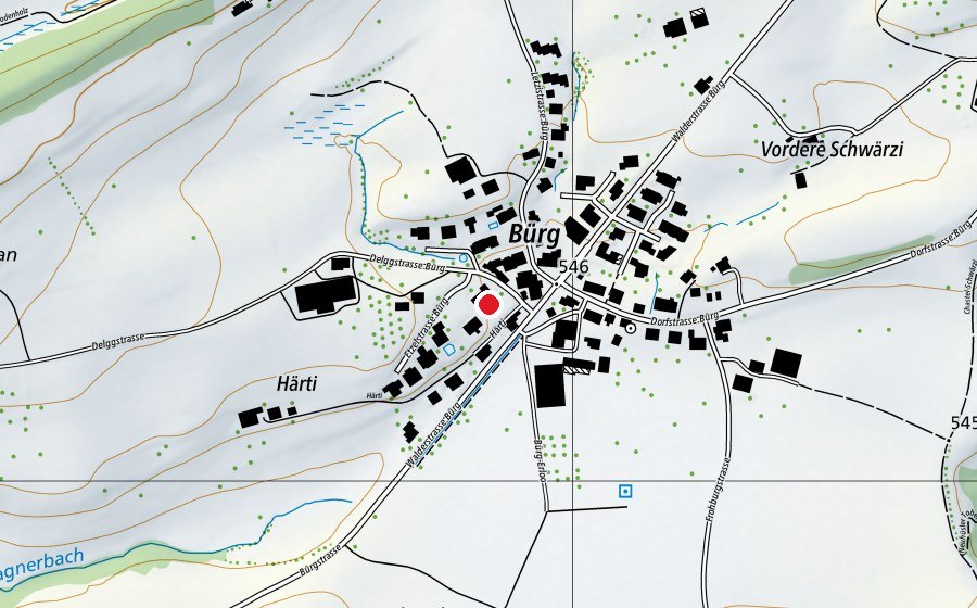 Map showing the location of Primarschule (School)