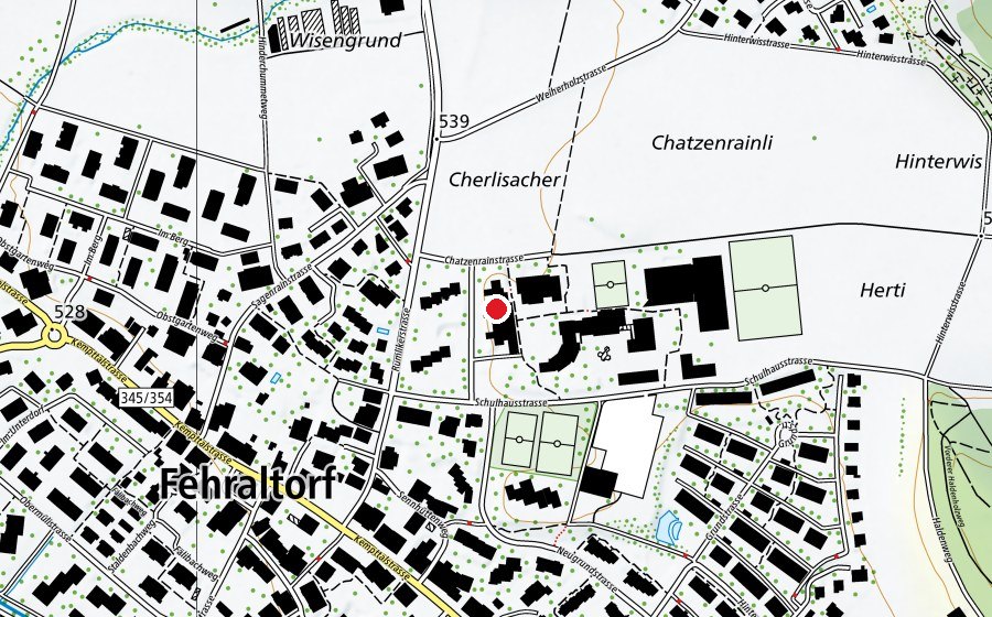 Carte indiquant l’emplacement de Primarschule (École)