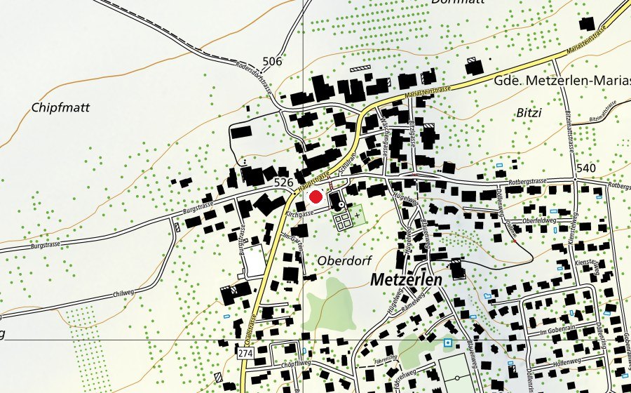 Mappa con la posizione di Primarschule "Gemeindezentrum" (Scuola)