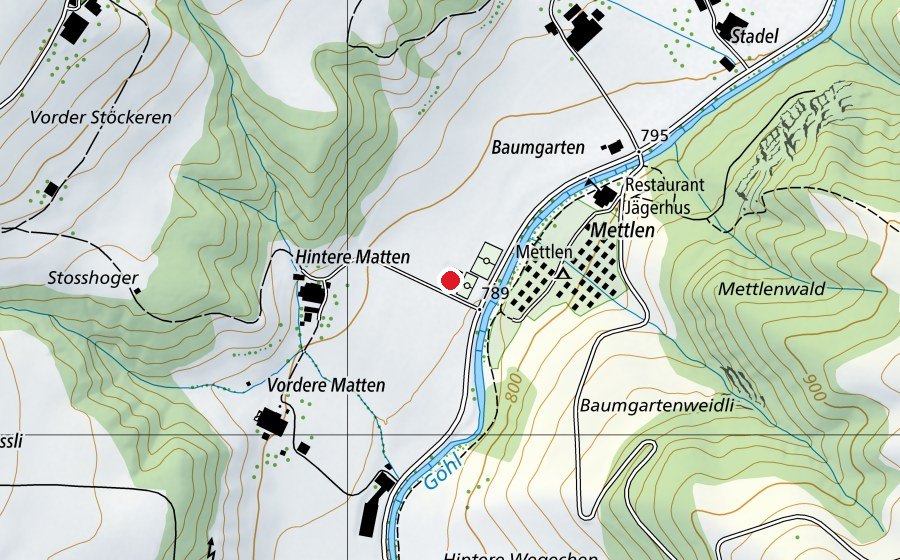 Carte indiquant l’emplacement de Primarschule Gohl (École)