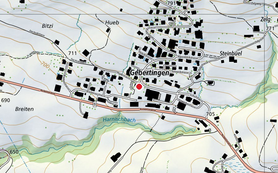 Carte indiquant l’emplacement de Primarschule (École)