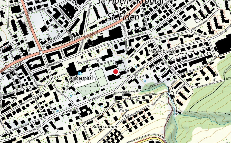 Mappa con la posizione di Primarschule Grossacker (Scuola)
