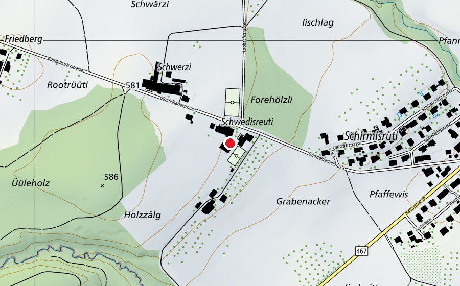 Carte indiquant l’emplacement de Primarschule Gündelhart, Hörhausen (École)