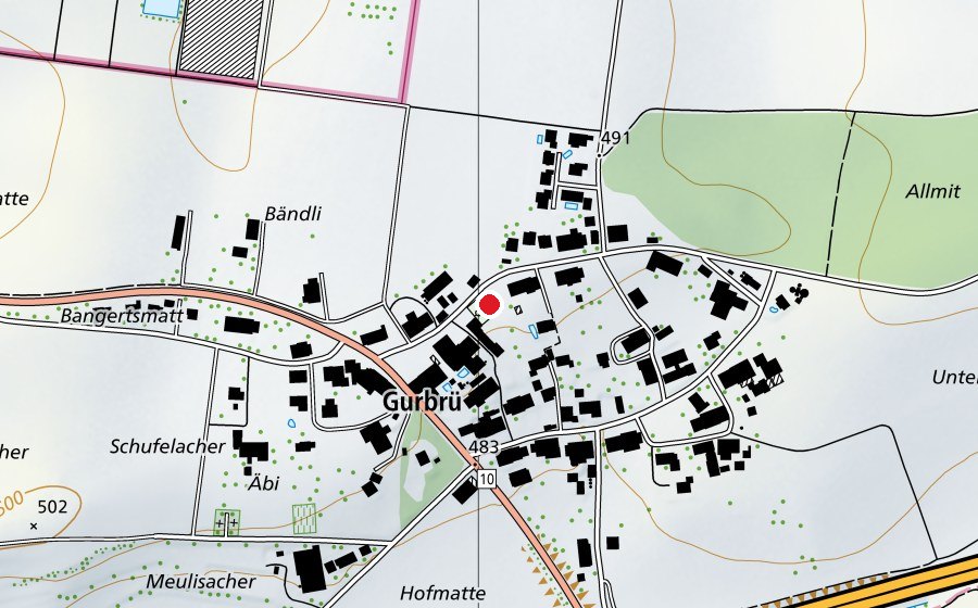 Carte indiquant l’emplacement de Primarschule (École)