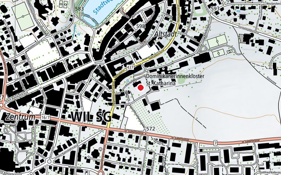 Carte indiquant l’emplacement de Primarschule Klosterweg (École)