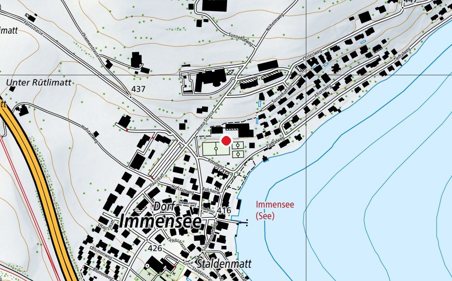 Carte indiquant l’emplacement de Primarschule (École)